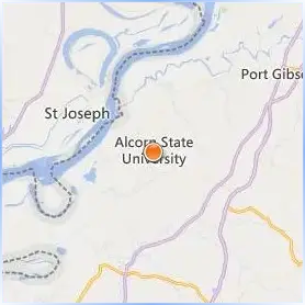Alcorn State University Location Map Alcorn State University Location Map