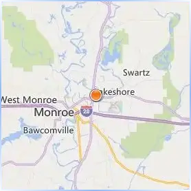 University of Louisiana at Monroe Location Map University of Louisiana at Monroe Location Map