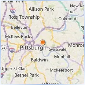 University of Pittsburgh Location Map University of Pittsburgh Location Map